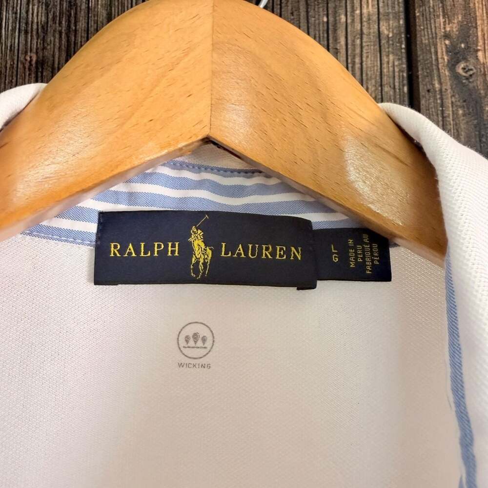Ralph Lauren Wicking Polo Shirt White Size Large